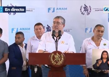 Conferencia de prensa en Huehuetenango.