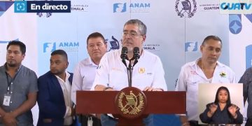 Conferencia de prensa en Huehuetenango.