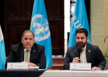 Conferencia de prensa sobre convenio del MSPAS y UNOPS. / Foto: Noé Pérez.