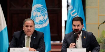 Conferencia de prensa sobre convenio del MSPAS y UNOPS. / Foto: Noé Pérez.
