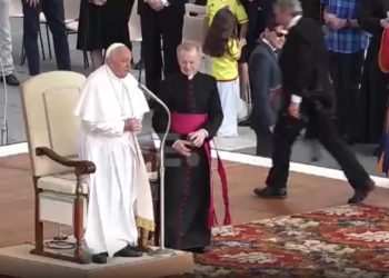 Durante la audiencia general de este miércoles, el papa Francisco insistió en que se debe rezar por la paz en estos tiempos de guerra en diferentes países.