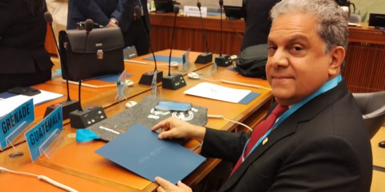 Ministro de Salud, Oscar Cordon, participa en asamblea en Ginebra, Suiza. /Foto: MSPAS.