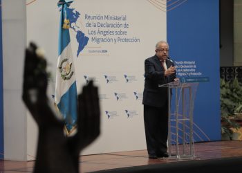 El canciller de Guatemala, Carlos Martínez, sostuvo reuniones con distintos funcionarios que asistieron a la Reunión Ministerial de la Declaración de Los Ángeles sobre Migración y Protección. /Foto: Noé Pérez