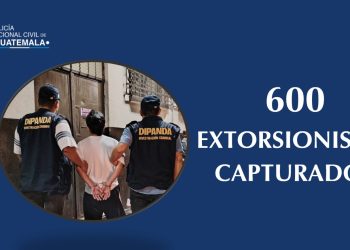 De enero al 8 de mayo, PNC ha ejecutado 600 capturas por extorsión. / Foto: PNC.