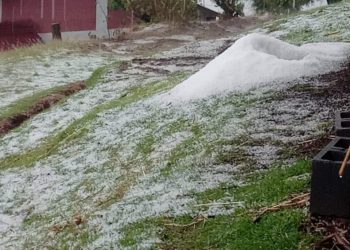 Granizo en Tejutla, San Marcos. / Foto: Conred.