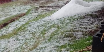 Granizo en Tejutla, San Marcos. / Foto: Conred.