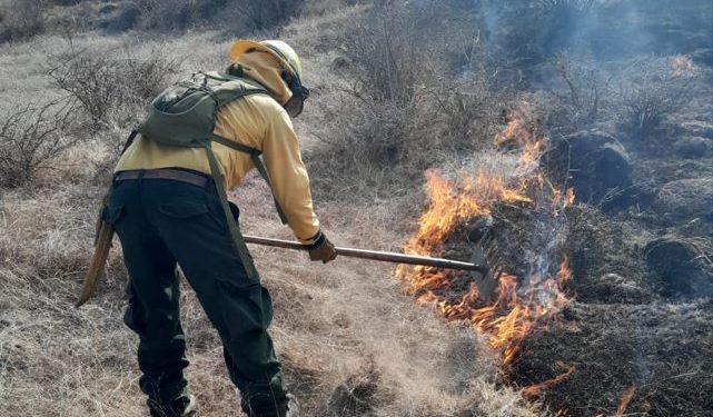 BRIF-GUA de Jalapa controla incendio en el kilómetro 141 de la RN 18