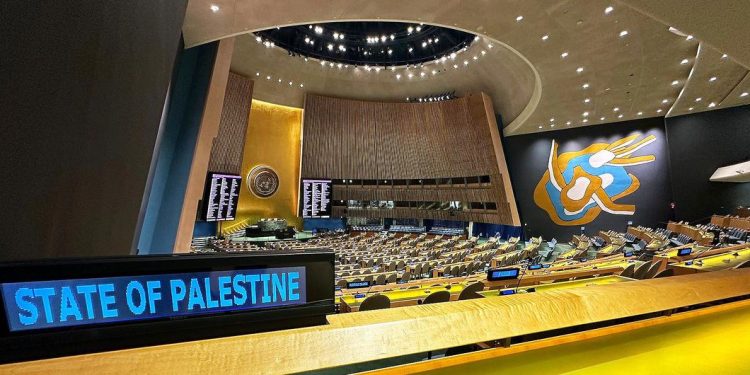 Guatemala participó en la sesión sobre Palestina. / Foto: ONU.