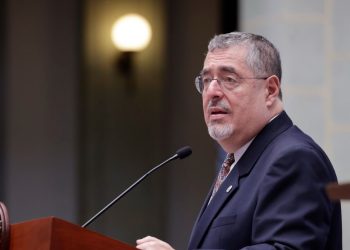 Presidente Bernardo Arévalo, en conferencia de prensa.