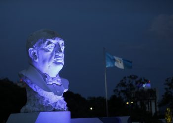 Busto de Miguel Ángel Asturias en el centro cultural que lleva su nombre. / Foto: Gobierno de Guatemala.
