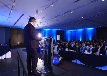 El ministro de Gobernación, Francisco Jiménez, durante discurso de apertura del Segundo Congreso Regional Penitenciario.