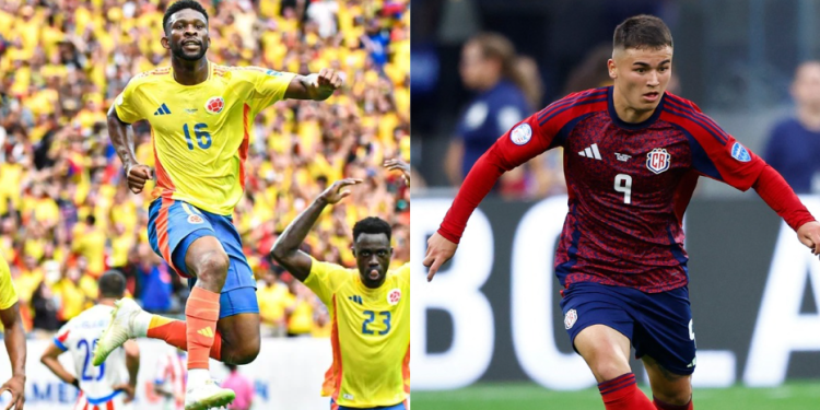 Copa América 2024: Colombia y Costa Rica juegan por quinta vez en una Copa América