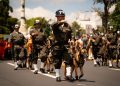 Desfile militar para conmemorar los 153 años del Ejército de Guatemala
