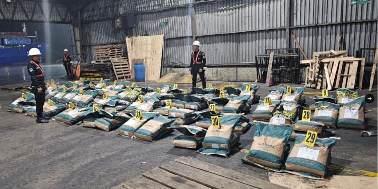 Incautación de droga en Guatemala.