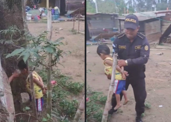 PNC y PGN rescatan a un niño de 3 años que estaba atado con alambre y tenía señales de violencia