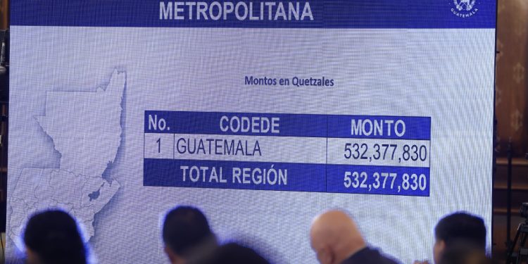 Ministro de Finanzas Públicas, Jonathan Menkos presentó la propuesta de presupuesto 2025, en tercera reunión ordinaria del Conadur. / Foto: Gilbert García.