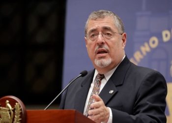 Presidente Bernardo Arévalo en conferencia de prensa