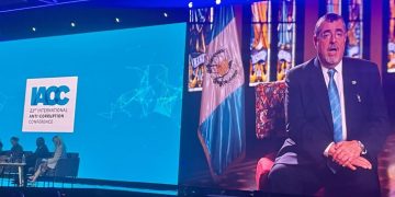 El presidente Arévalo tuvo una participación virtual representando a Guatemala en la IACC. / Foto: Santiago Palomo.