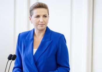 Primera ministra de Dinamarca, Mette Frederiksen, fue agredida ayer. / Foto: EFE.