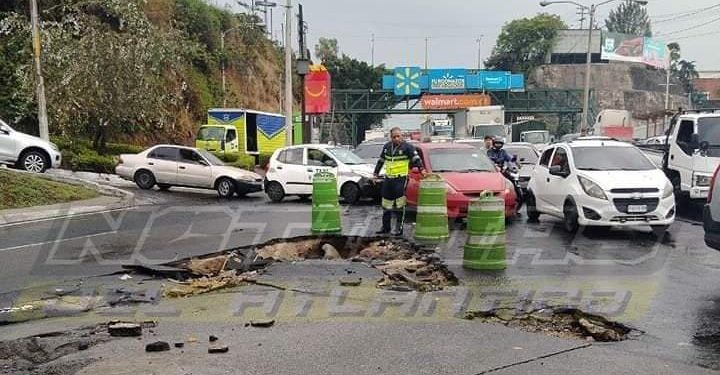 Reportan socavamiento en zona 18