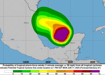 El Insivumeh monitorea un potencial ciclónico que se formó en el Golfo de México.