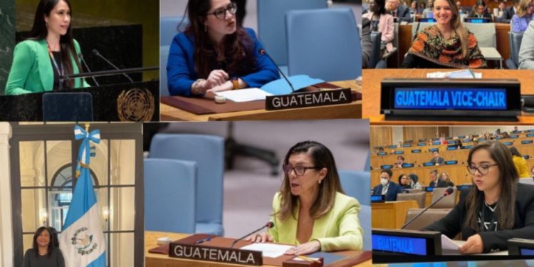Guatemaltecas comprometidas en representar al país ante organismos internacionales. /Foto: Guatemala en la ONU.