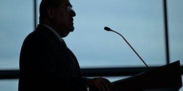 Presidente Bernardo Arévalo habla sobre la corrupción que ha dañado el país. / Foto: Álvaro Interiano.