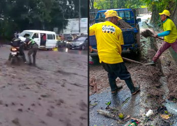 Personal de Provial y Covial han apoyado a la población durante las lluvias.