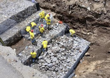 Siguen los trabajos en el kilómetro 83.5 de la Ruta Nacional 14