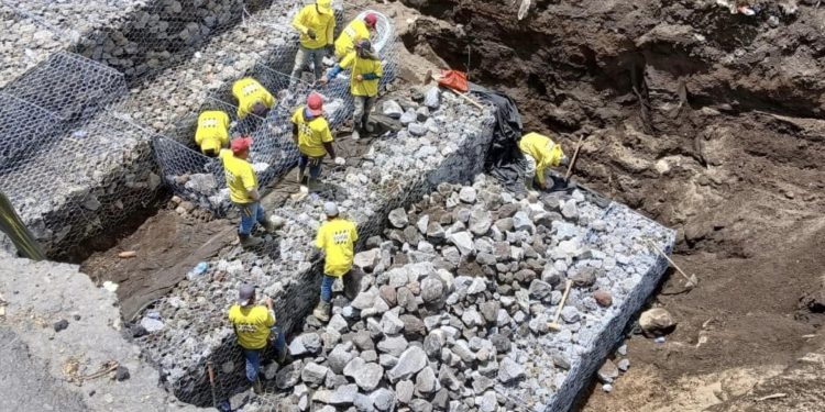 Siguen los trabajos en el kilómetro 83.5 de la Ruta Nacional 14