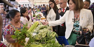 La vicepresidenta Karrin Herrera se unió a los compradores en la Feria del Agricultor y compró diferentes productos.