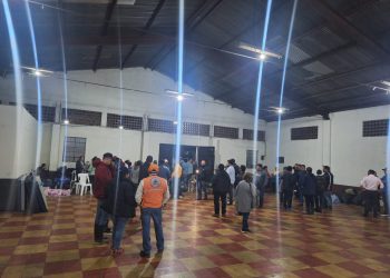 Albergue habilitado en San Luis Las Carretas, Sacatepéquez. / Foto: Conred