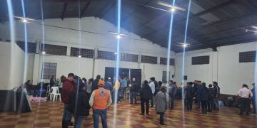 Albergue habilitado en San Luis Las Carretas, Sacatepéquez. / Foto: Conred