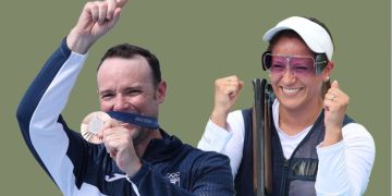 Adriana Ruano y Jean Pierre Brol, campeones olímpicos guatemaltecos, agradecen apoyo del Presidente al deporte. / Foto: EFE. Arte: AGN.