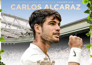 Carlos Alcaraz, ganador de Wimbledon 2024. / Foto: Cuenta de X @Wimbledon,