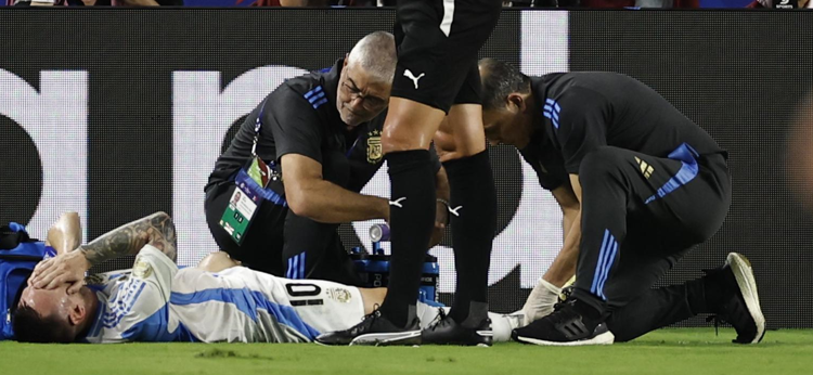 Messi abandona la final de la Copa América 2024 entre lágrimas