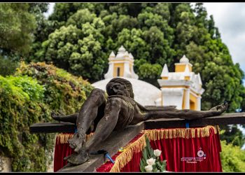 Ministerio de Cultura y Deportes aclara algunos puntos sobre el traslado de la imagen del Cristo de las Alturas en Santa María de Jesús, Sacatepéquez. / Foto: Página SemanasantaenAntigua.