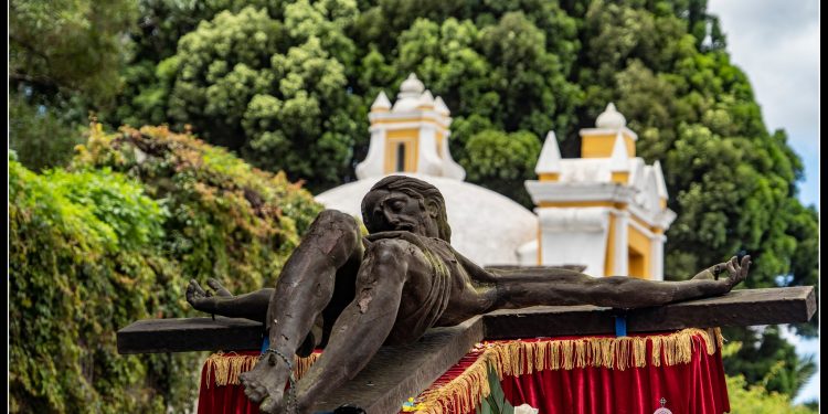 Ministerio de Cultura y Deportes aclara algunos puntos sobre el traslado de la imagen del Cristo de las Alturas en Santa María de Jesús, Sacatepéquez. / Foto: Página SemanasantaenAntigua.