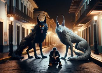 El cadejo es parte del imaginario guatemalteco y la pluma magistral de Asturias. / Ilustración: Aprende Guatemala.