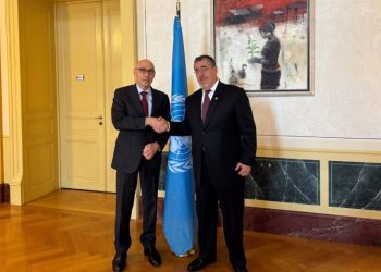 El presidente Bernardo Arévalo, durante su visita a la Oficina del Alto Comisionado de la ONU para los Derechos Humanos, en Ginebra, en febrero pasado.