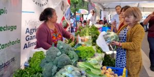 Participa en la Feria del Agricultor en Plaza Barrios. / Foto: Brenda Larios.