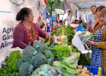 Participa en la Feria del Agricultor en Plaza Barrios. / Foto: Brenda Larios.