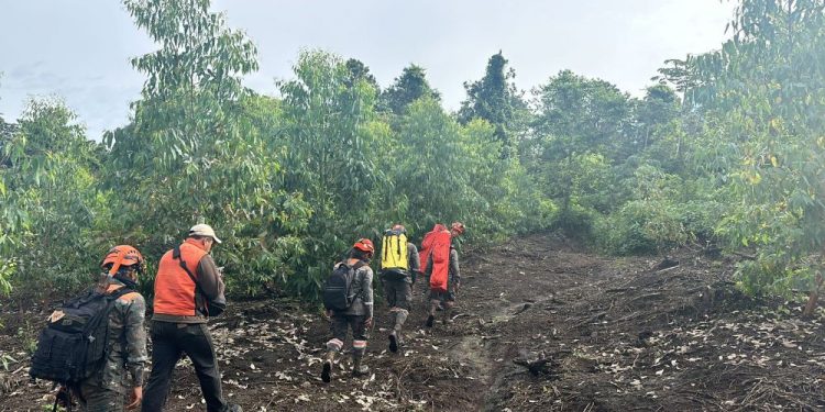 Integrantes de la Brigada de Ayuda Humanitaria y de Rescate del Ejército participan en la búsqueda de ocupantes de aeronave desaparecida.