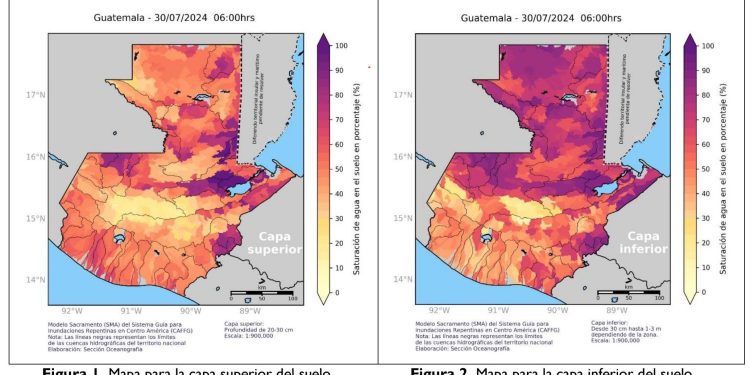 Ocho municipios de Petén, Izabal y Alta Verapaz se encuentran con saturación del 90 %
