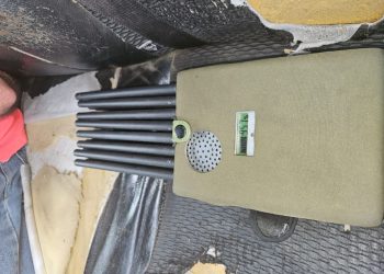 Bloqueador de señal decomisado al presunto ladrón del furgón. / Foto: PNC.