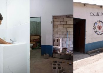 Remozamiento en Escuela de Educación Especial en La Unión, Zacapa. /Foto: Dickéns Zamora.