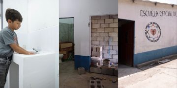 Remozamiento en Escuela de Educación Especial en La Unión, Zacapa. /Foto: Dickéns Zamora.