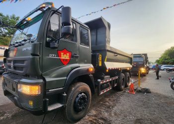 Maquinaria del Cuerpo de Ingenieros en aldea Tiucal, Jutiapa. / Foto: Ejército de Guatemala.