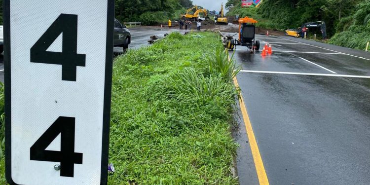 Supervisan avances de los trabajos en el kilómetro 44 Palín-Escuintla
