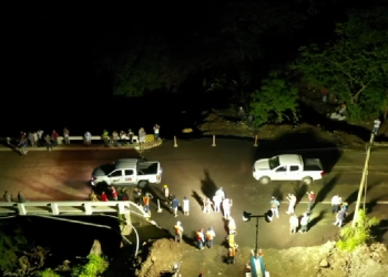 El paso por el puente El Colorado, frontera con El Salvador, fue habilitado en menos de 48 horas. Foto: CIV.